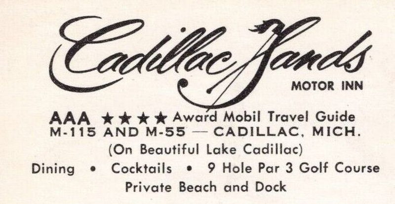 Lake Cadillac Resort (Cadillac Sands Resort) - Vintage Postcard (newer photo)